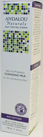 Andalou Naturals Apricot Probiotic Cleansing Milk for Dry & Sensitive Skin